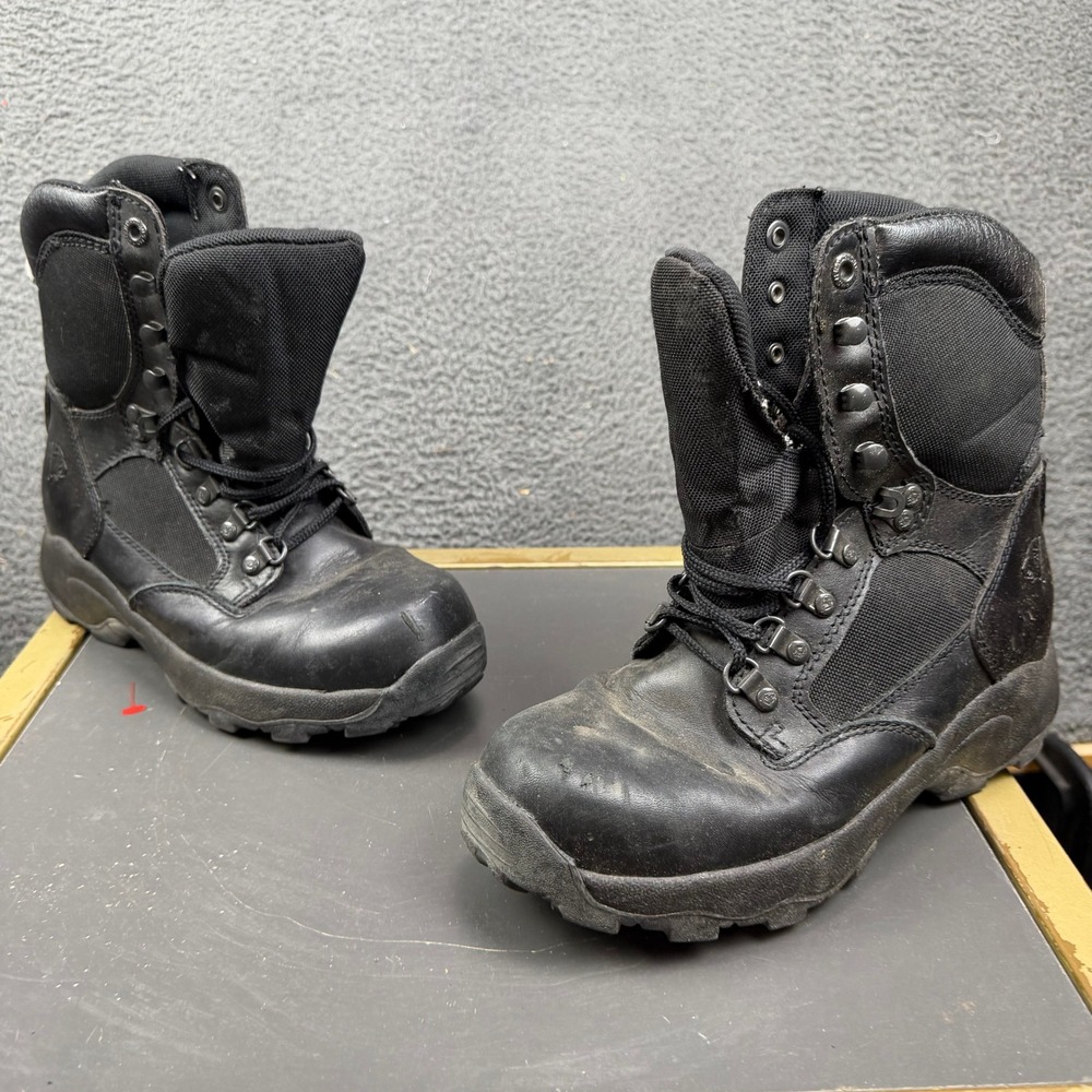 Herman Survivors Commander Mens 7.5 Black Leather Tactical Combat Work Boots